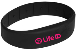 Life ID Silicone NFC Wristband - Black