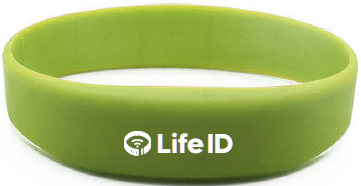 Life ID Silicone NFC Wristband - Light Green
