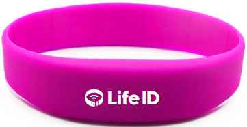 Life ID Silicone NFC Wristband - Pink